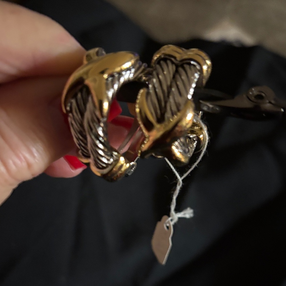 Gold and Silver Tone Hoop Earrings